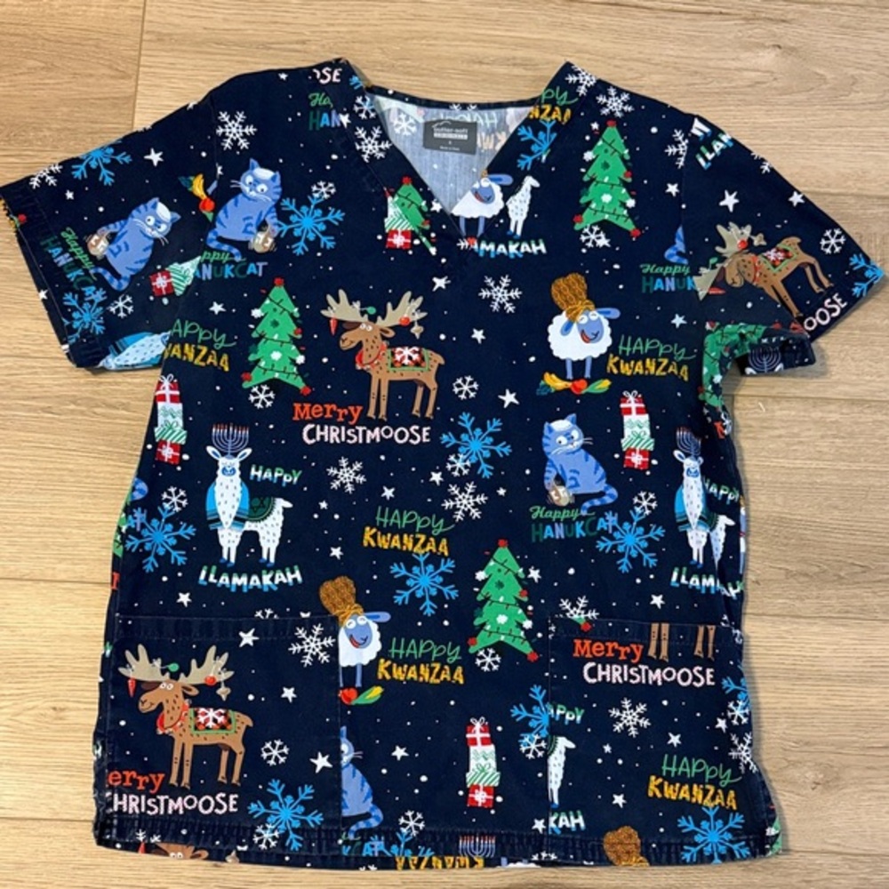 Festive Holiday Print Women's Top
